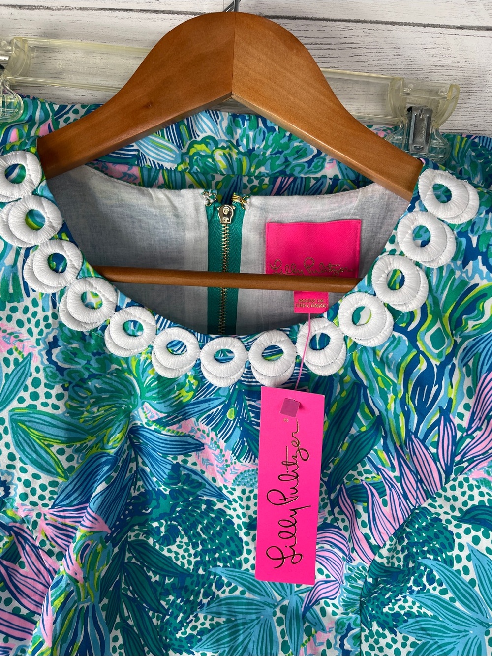 Lilly Pulitzer Blue Green Pink Tropical Two-Piece Maxi Dress - Picture 5 of 9